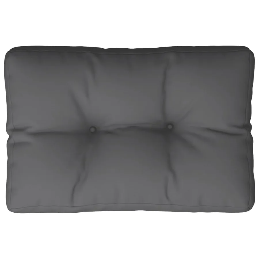 Coussin de palette anthracite 60x40x12 cm tissu - 4