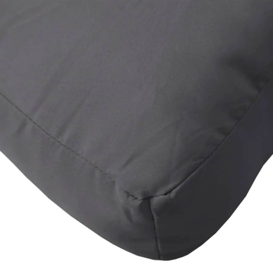 Coussin de palette anthracite 60x40x12 cm tissu - 7