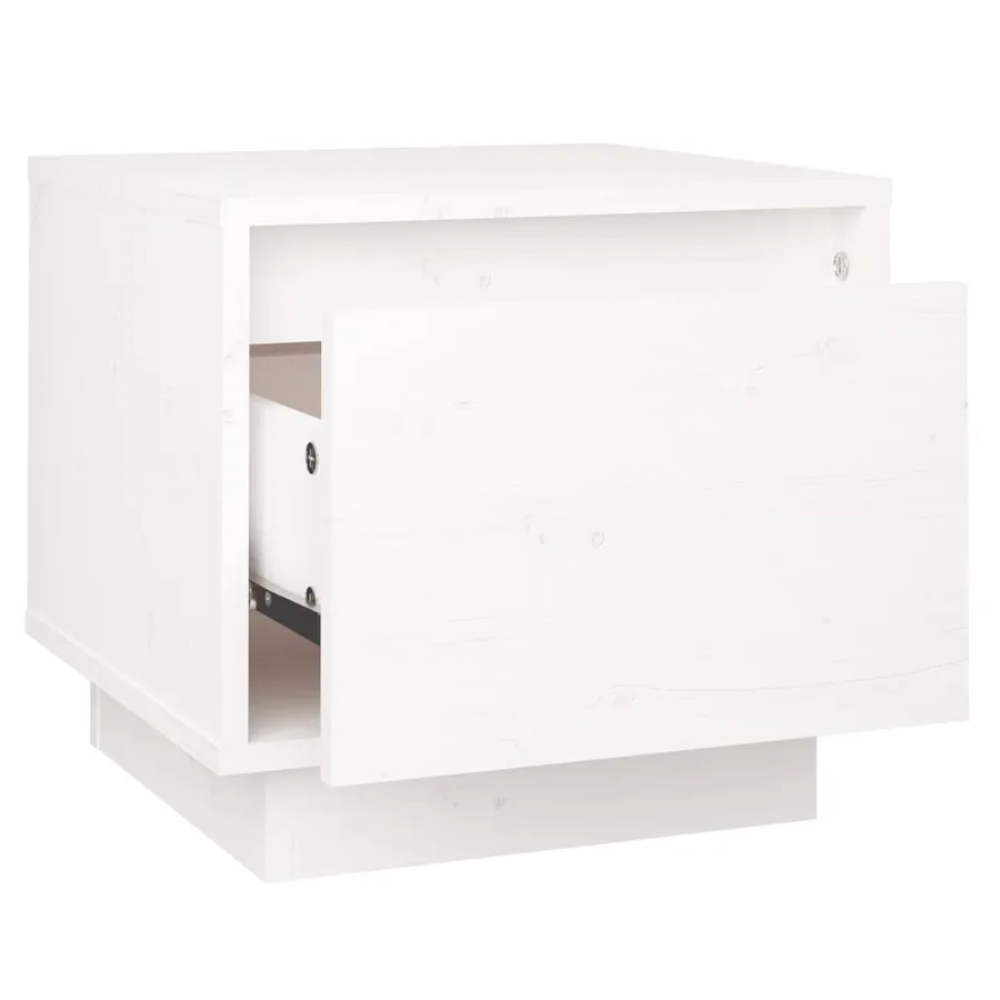 Tables de chevet 2 pcs Blanc 35x34x32 cm Bois de pin solide - 7