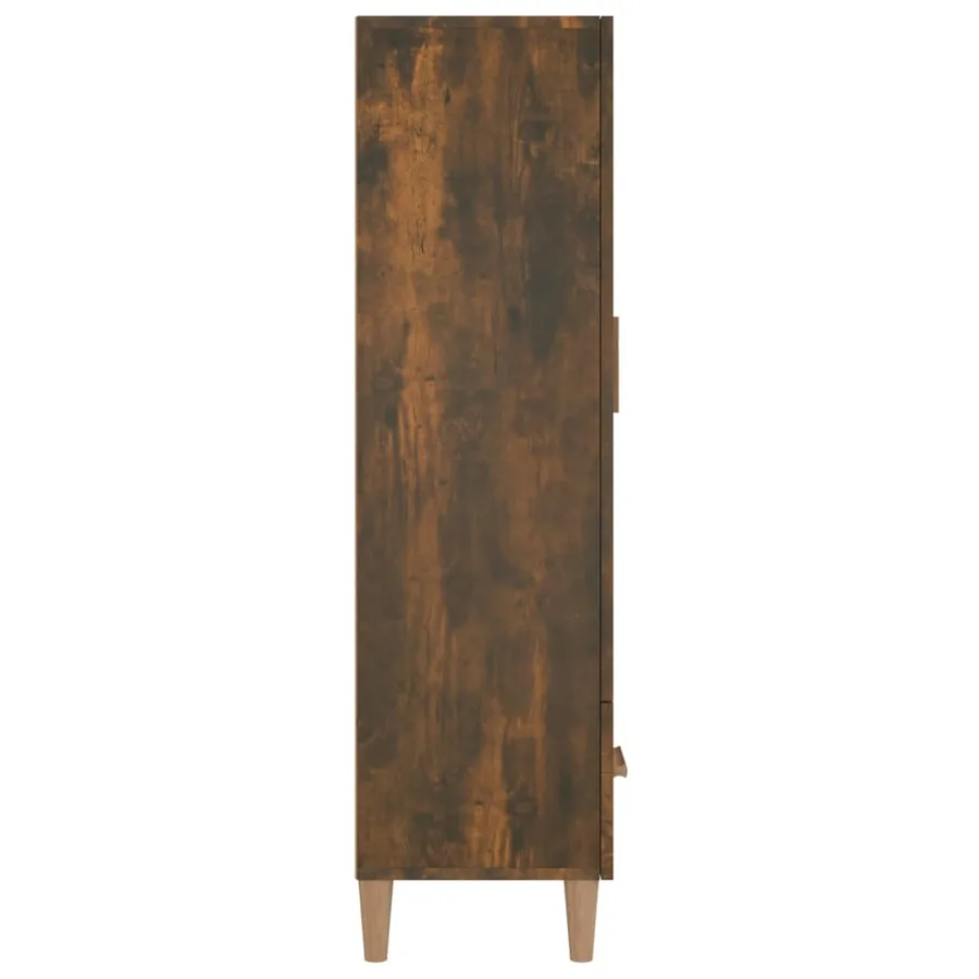 Buffet haut Chêne fumé 70x31x115 cm Bois d'ingénierie - 5