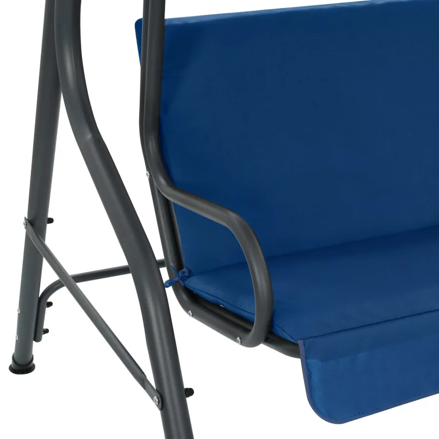 Balancelle de jardin Bleu foncé 170 x 110 x 153 cm Tissu - 5