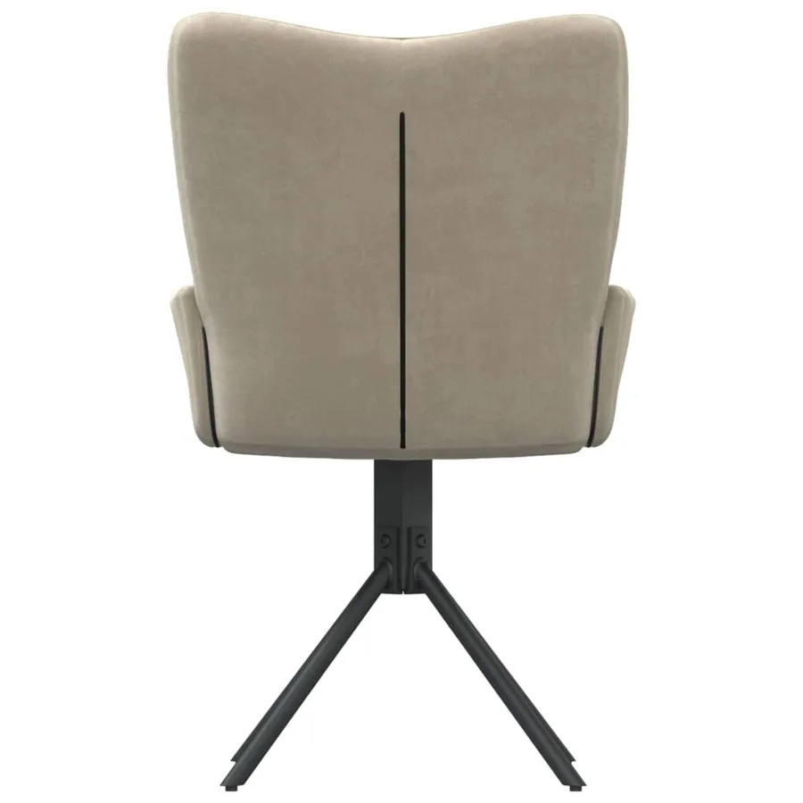Chaises pivotantes à manger lot de 2 Gris clair Velours - 7