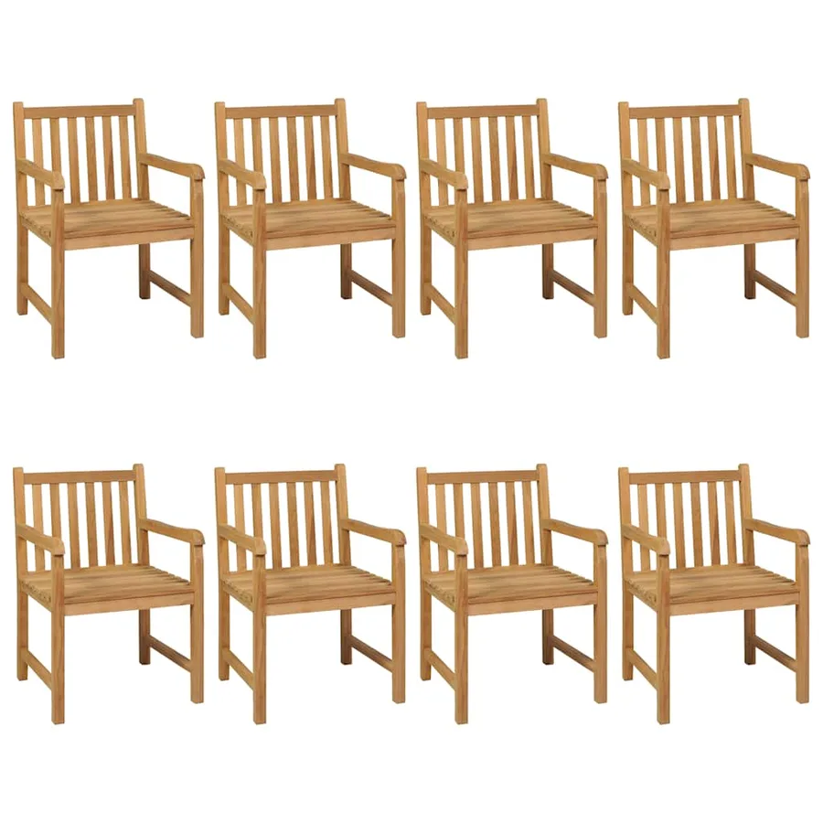 Ensemble de salle à manger de jardin 9 pièces 200 x 100 cm en bois de teck massif - 3