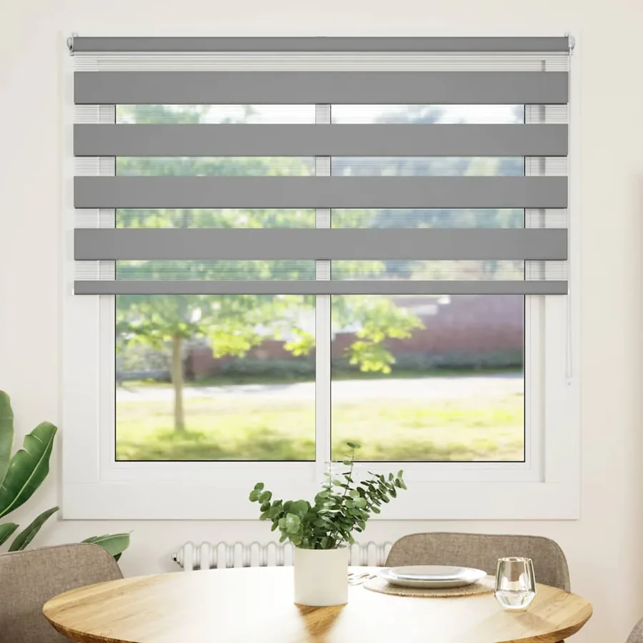 Store vénitien Zebra 140,9 x 175 cm, largeur du tissu 136,7 cm, gris