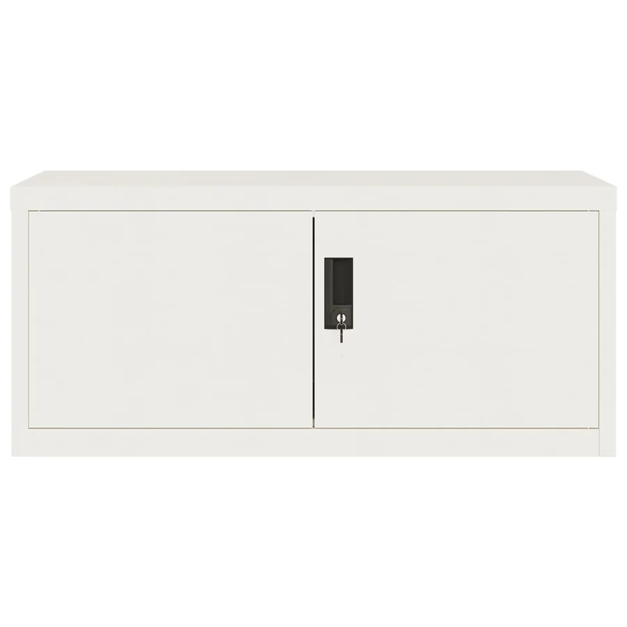 Classeur blanc 90x40x180 cm acier - 4