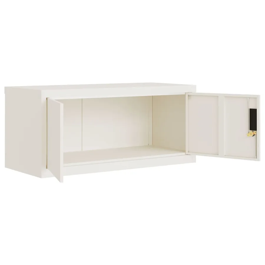 Classeur blanc 90x40x180 cm acier - 5