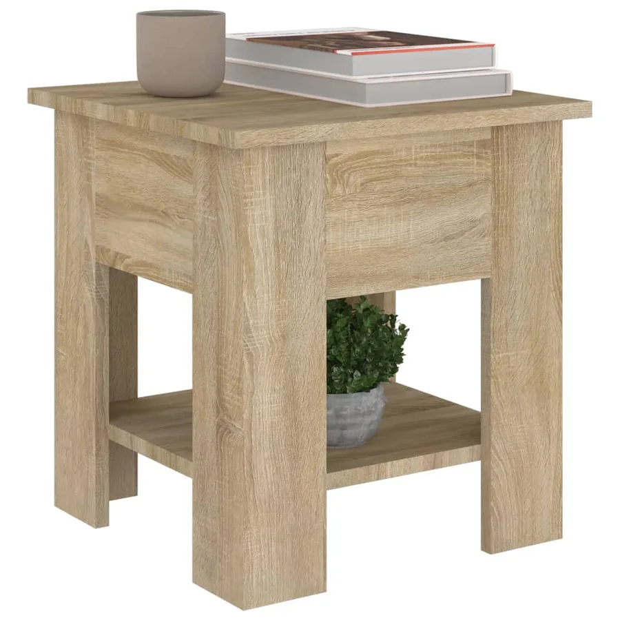 Table basse chêne sonoma 40x40x42 cm bois d'ingénierie - 5