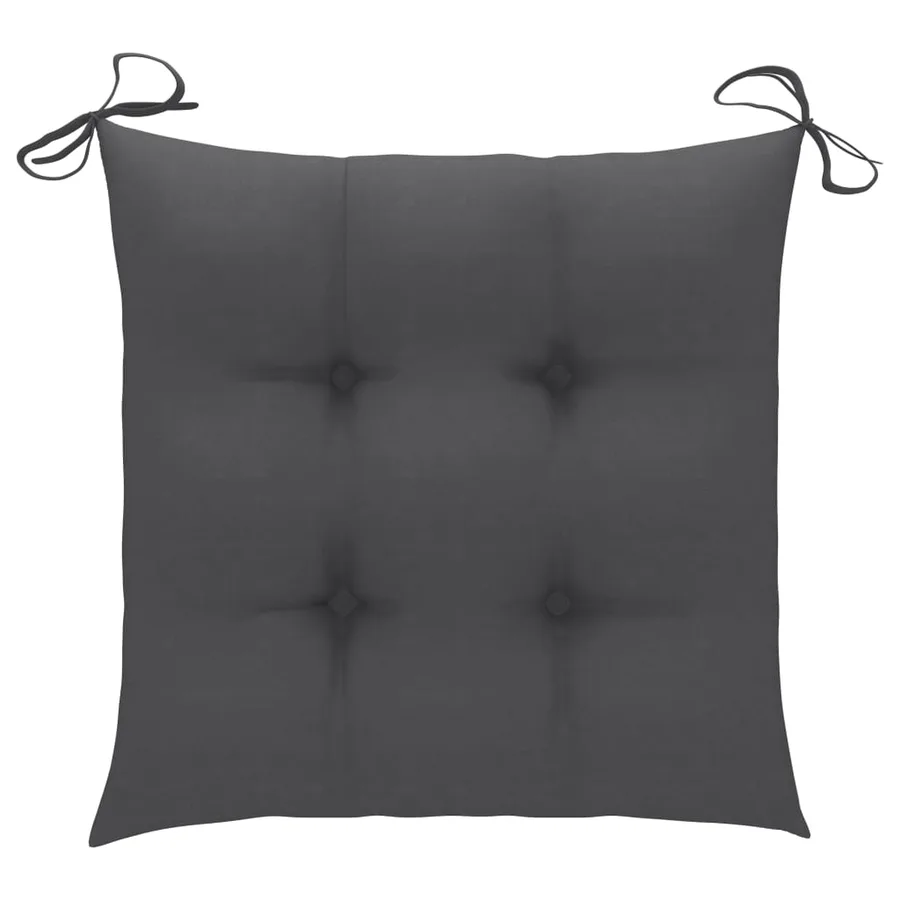 Ensemble à manger d'extérieur pliable avec coussin 3 pcs Teck - 11