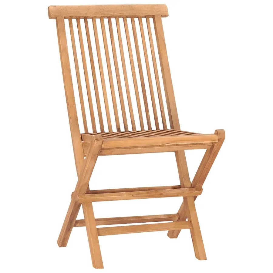 Ensemble à manger d'extérieur pliable avec coussin 3 pcs Teck - 4