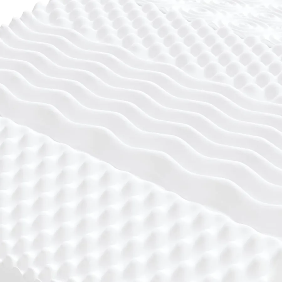 Matelas en mousse blanc 120x200 cm 7 zones dureté 20 ILD - 5
