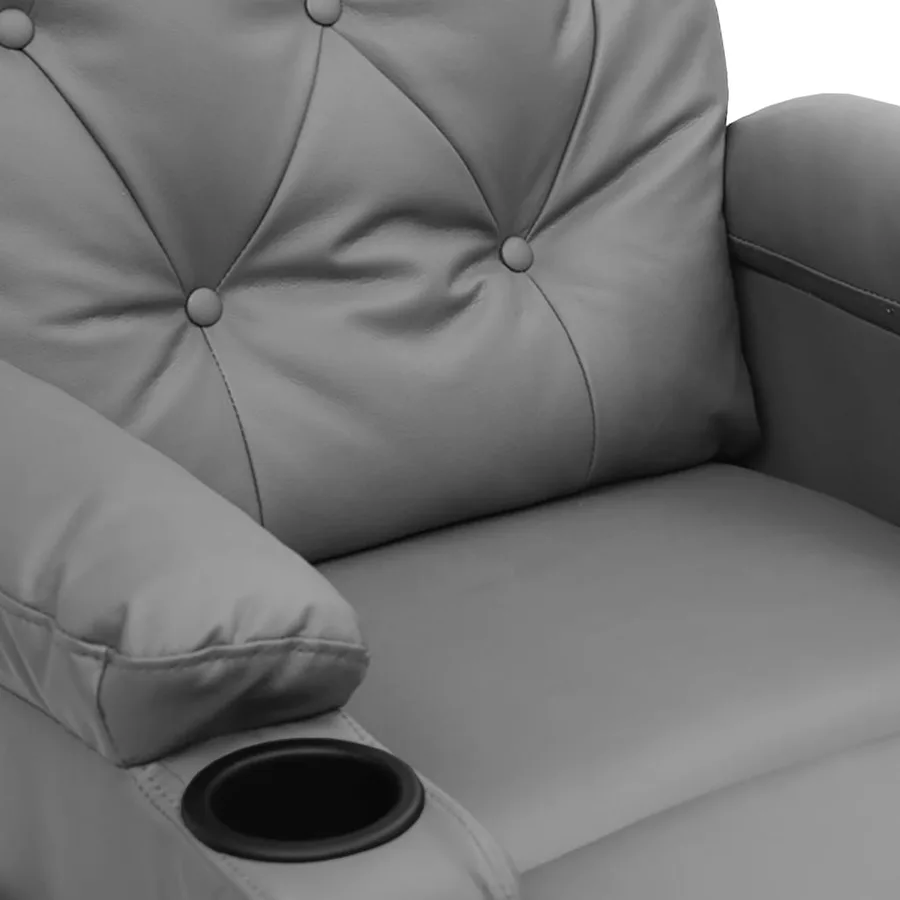 Fauteuil inclinable électrique Gris Similicuir - 7