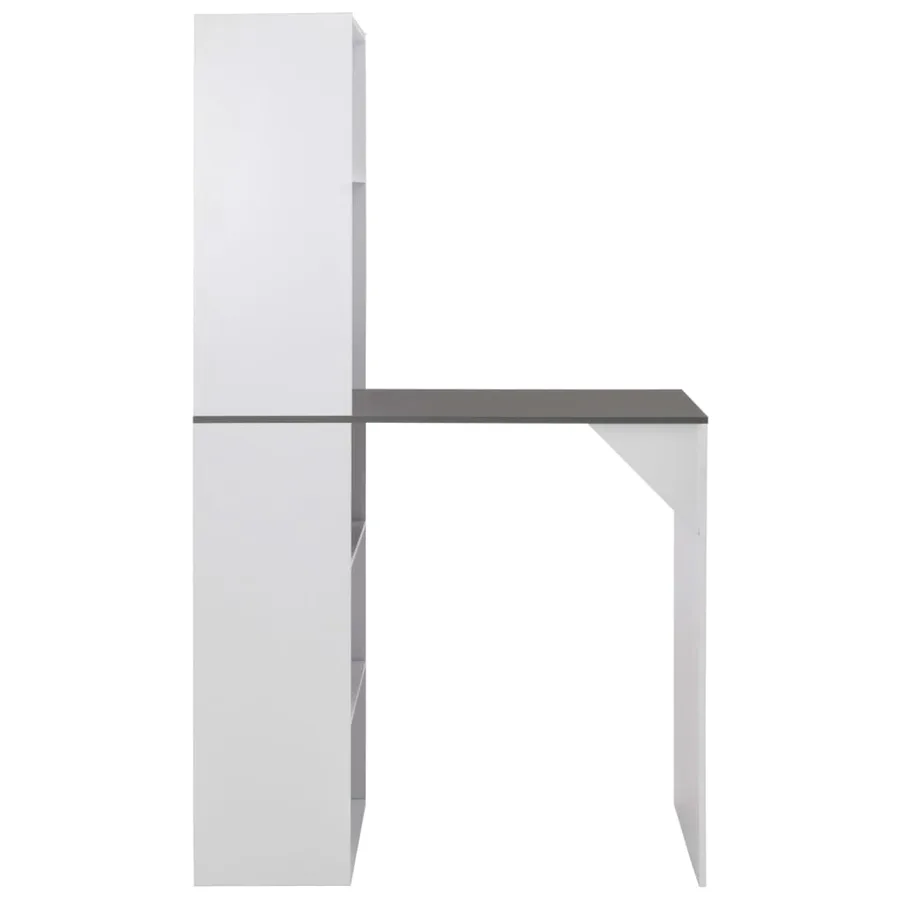 Table de bar avec armoire Blanc 115x59x200 cm - 2