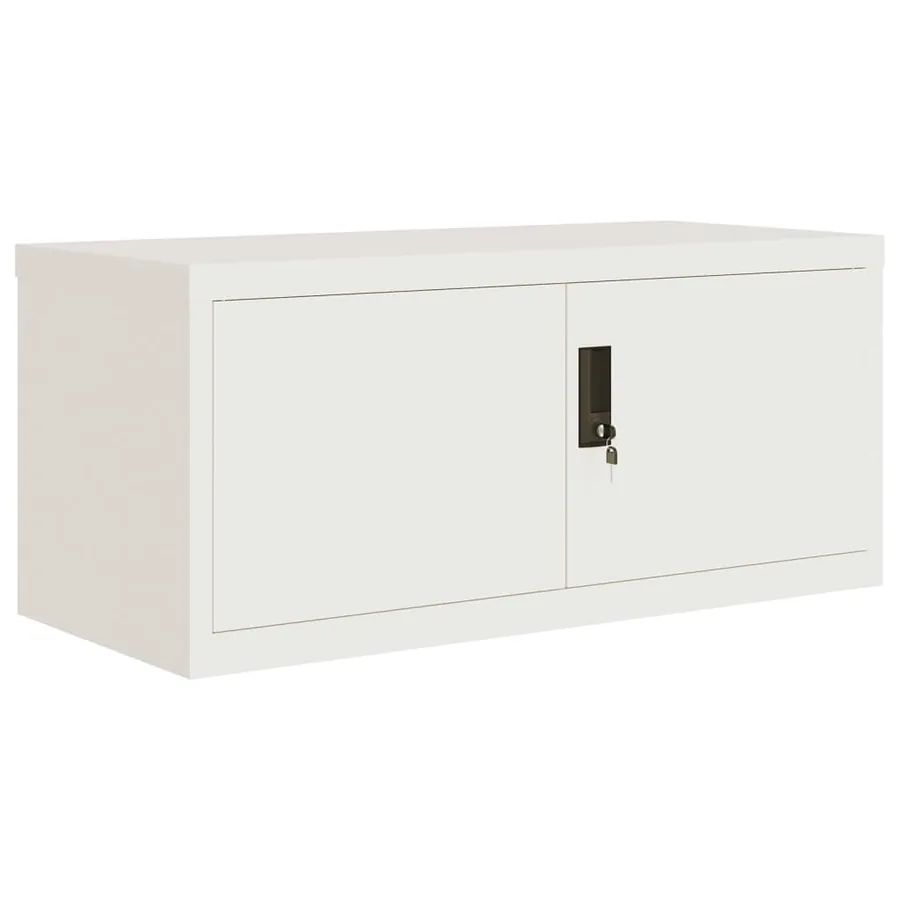 Classeur blanc 90x40x130 cm acier - 3