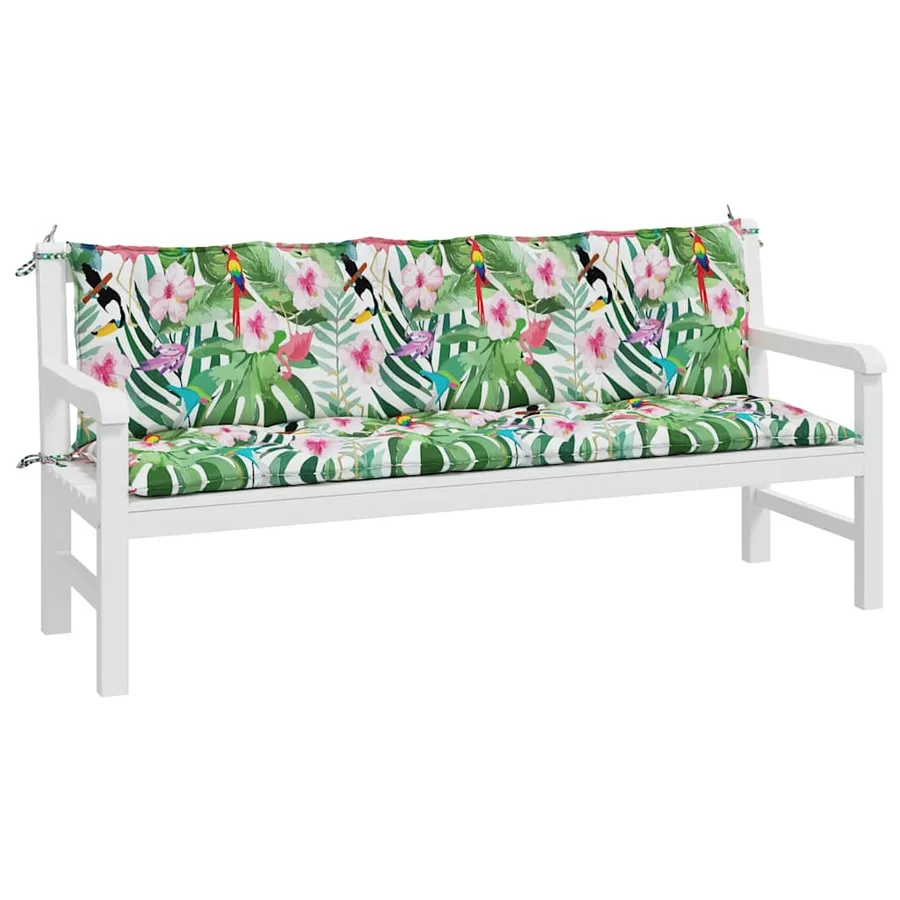 Coussins de banc de jardin lot de 2 multicolore tissu Oxford - 4