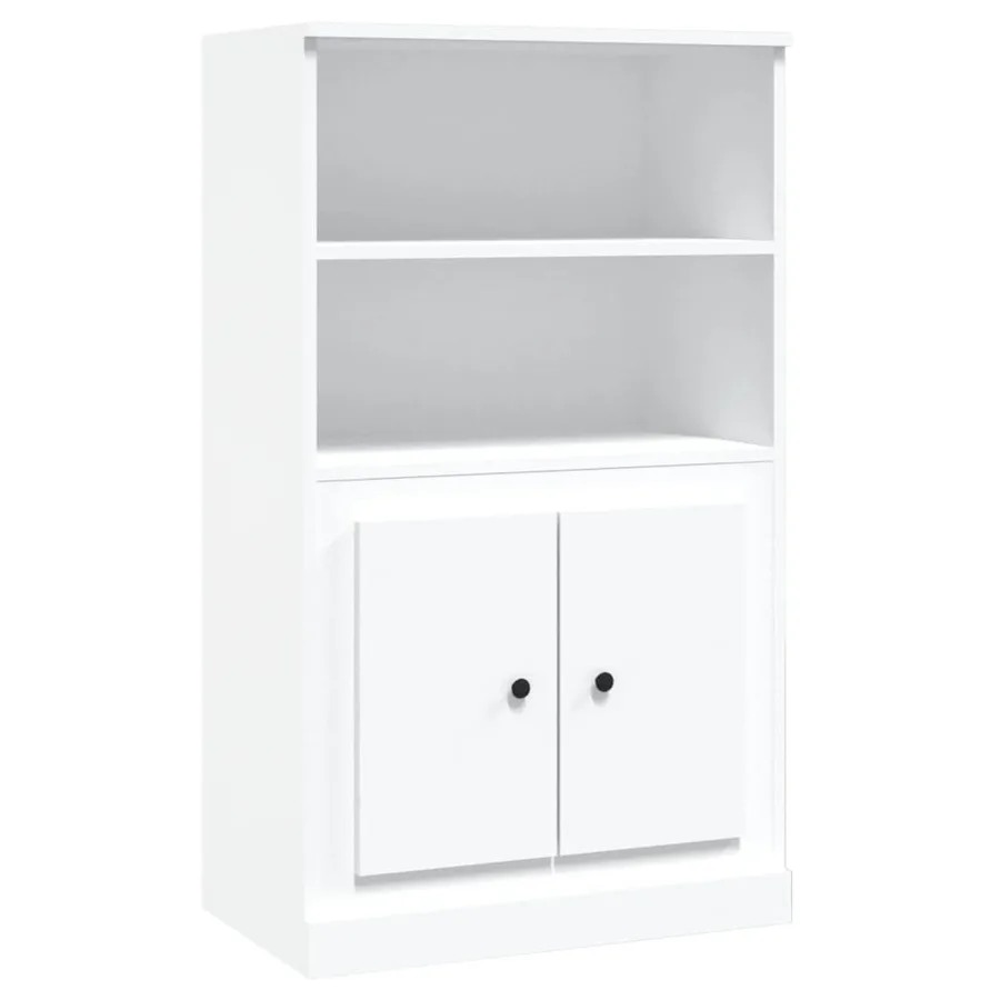 Buffet haut blanc 60x35,5x103,5 cm bois d'ingénierie - 2