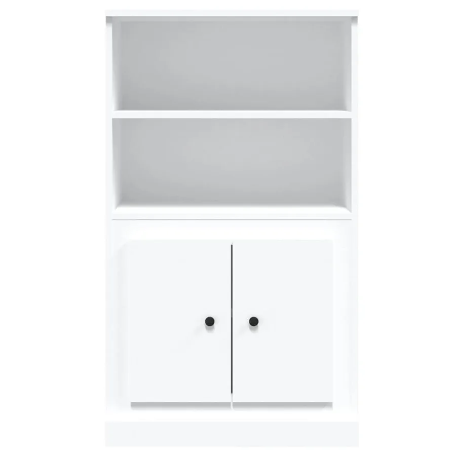 Buffet haut blanc 60x35,5x103,5 cm bois d'ingénierie - 6