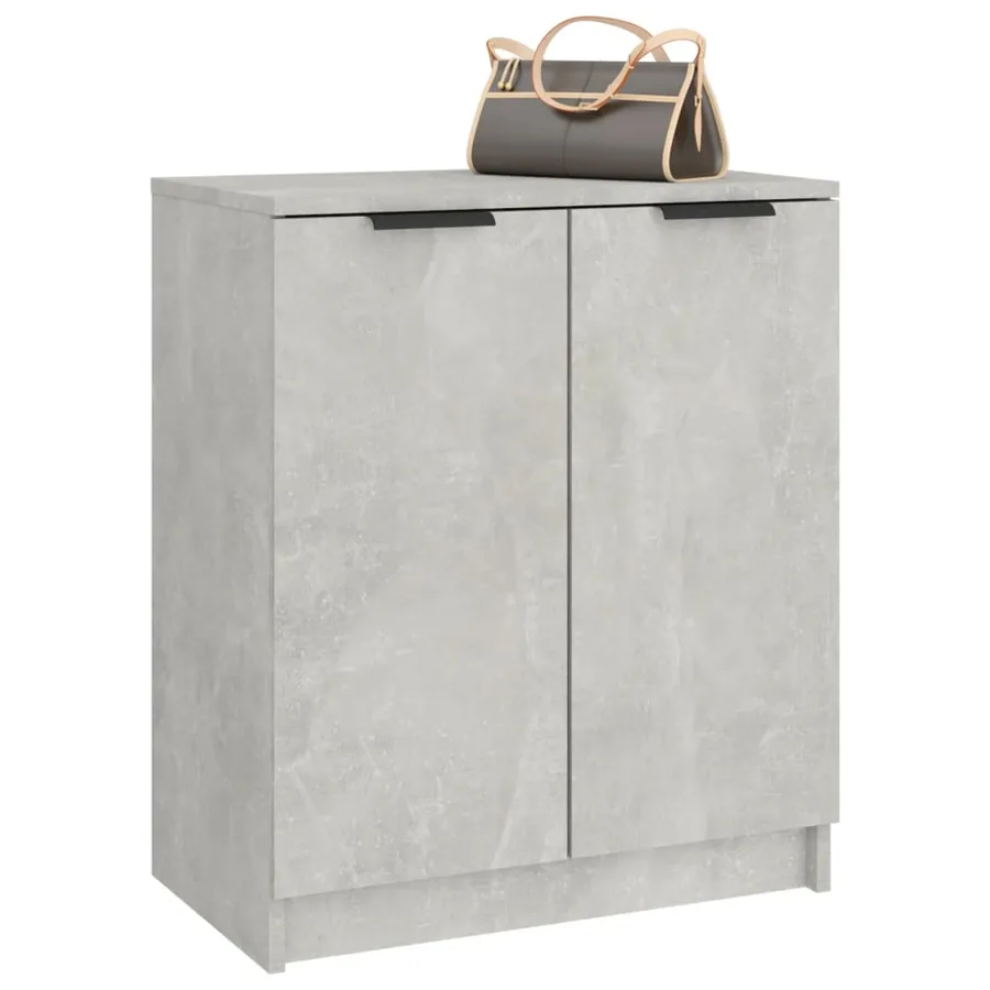 Armoire à chaussures Gris béton 59x35x70 cm Bois d'ingénierie - 7
