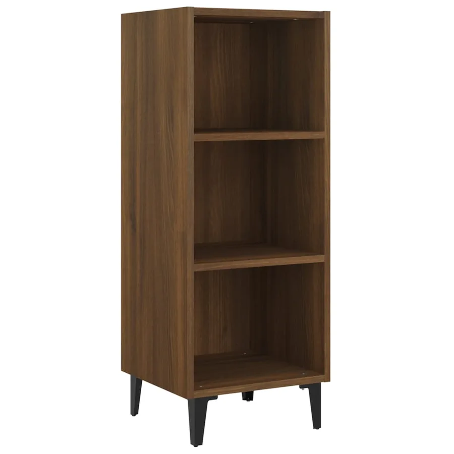 Buffet chêne marron 34,5x32,5x90 cm bois d'ingénierie - 2