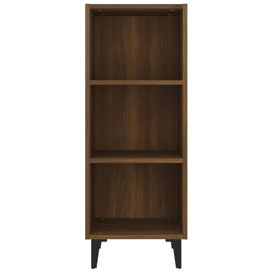 Buffet chêne marron 34,5x32,5x90 cm bois d'ingénierie - 5