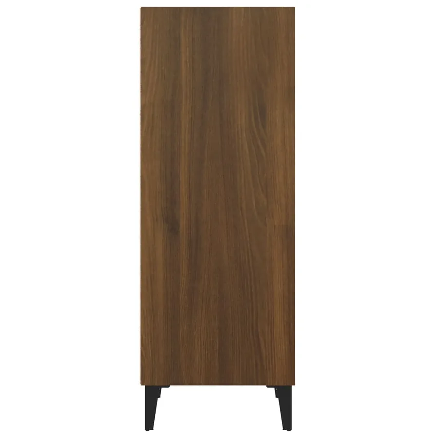 Buffet chêne marron 34,5x32,5x90 cm bois d'ingénierie - 6