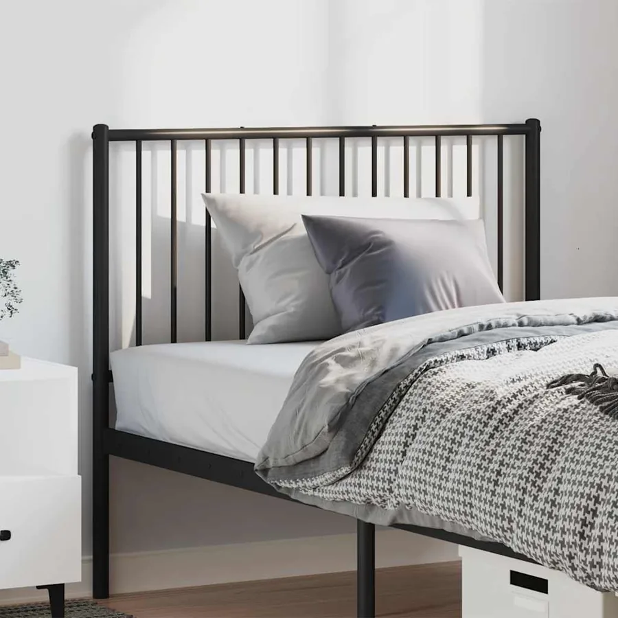 Tête de lit de remplacement métal noir 100 cm