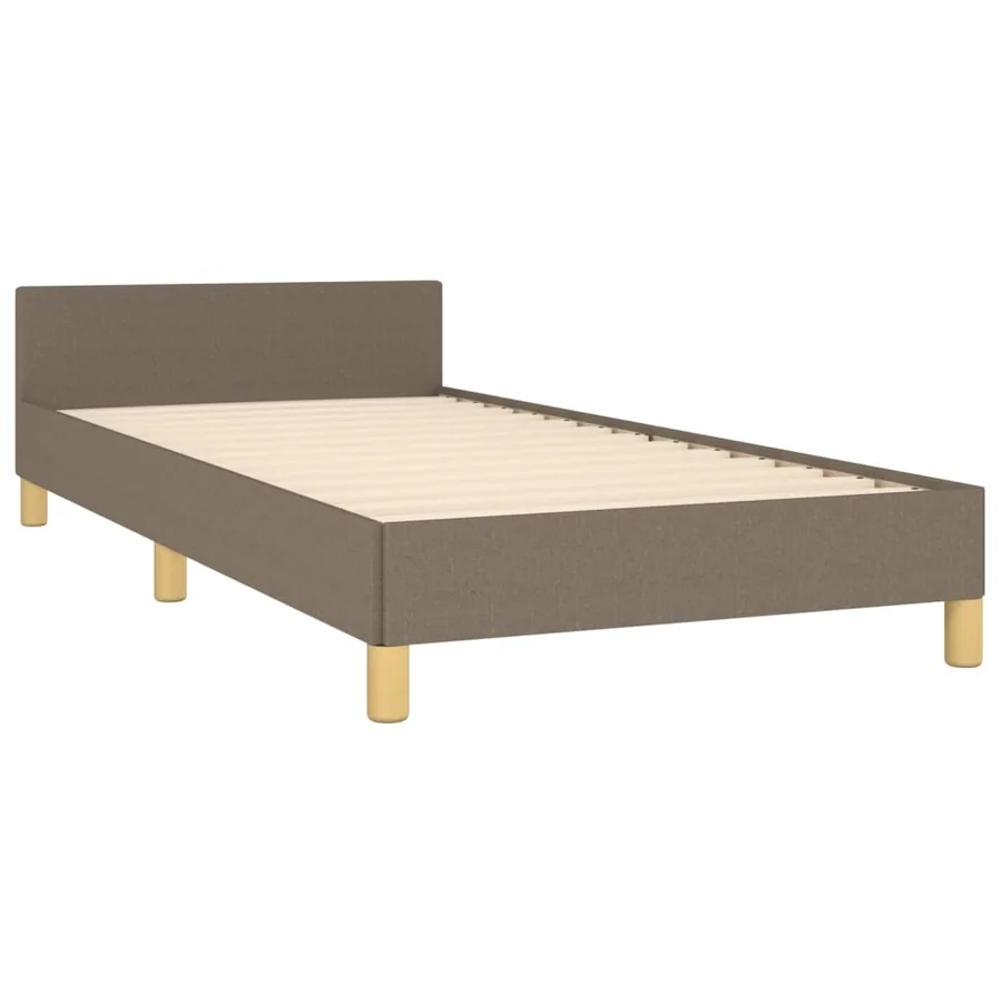 Cadre de lit sans matelas taupe 80x200 cm tissu - 5