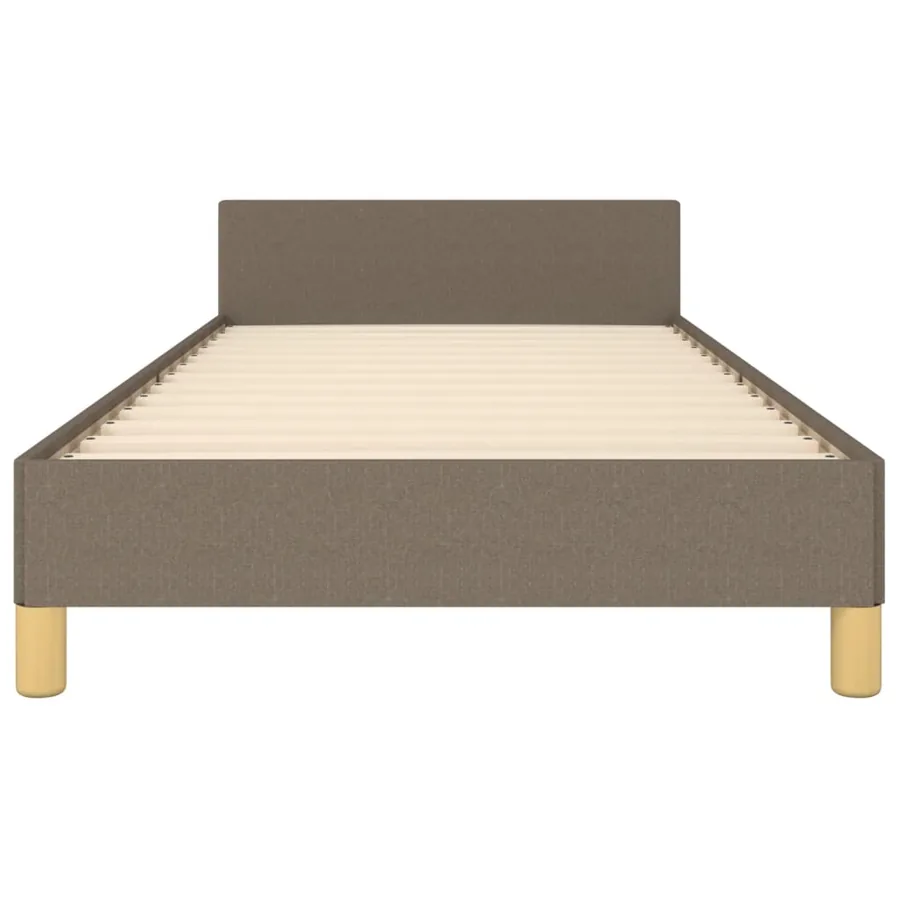 Cadre de lit sans matelas taupe 80x200 cm tissu - 6