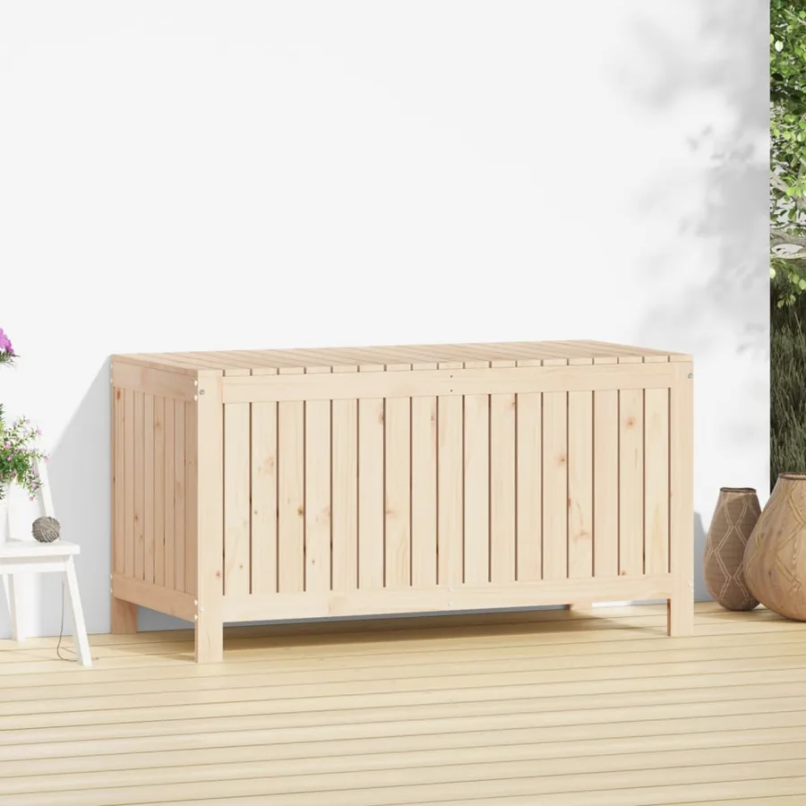 Boîte de rangement de jardin 121x55x64 cm Bois massif de pin - 3