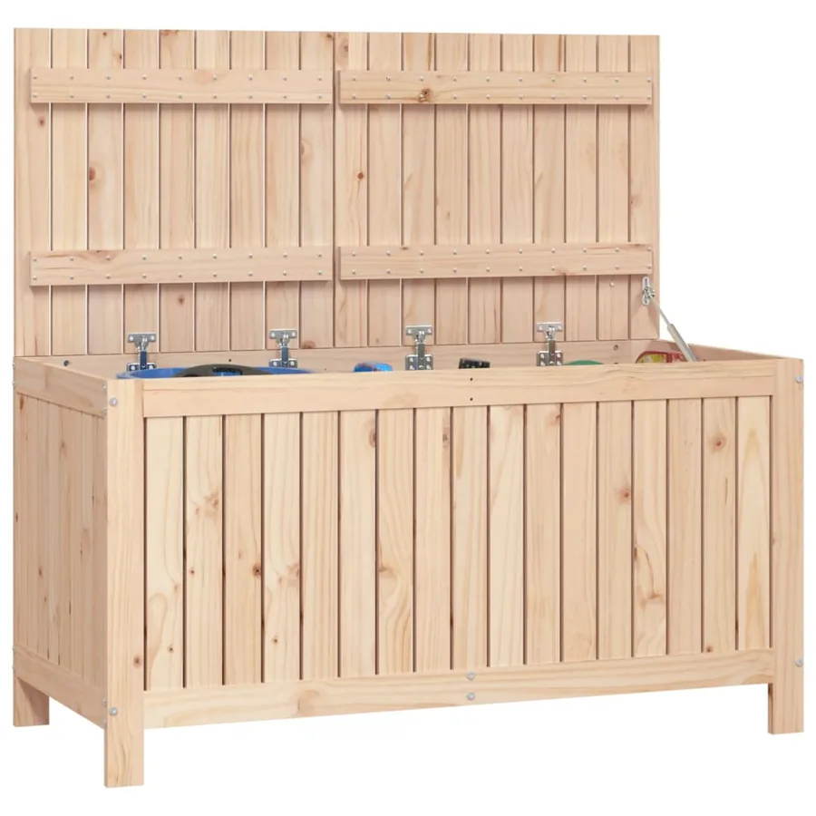 Boîte de rangement de jardin 121x55x64 cm Bois massif de pin - 4