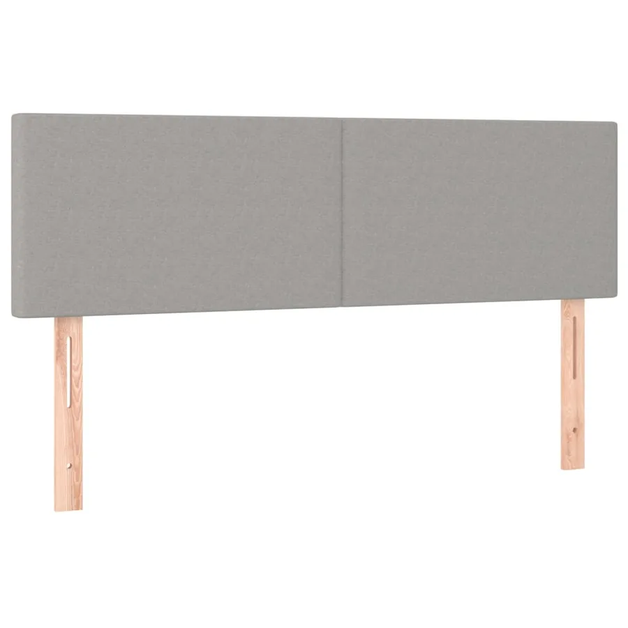 Sommier à lattes de lit avec matelas Gris clair 140x190cm Tissu - 6