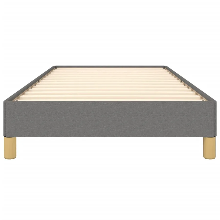 Cadre de lit sans matelas gris foncé 100x200 cm tissu - 5
