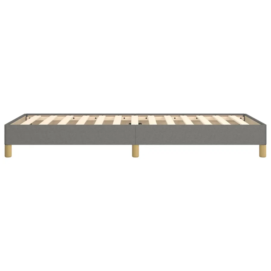 Cadre de lit sans matelas gris foncé 100x200 cm tissu - 6