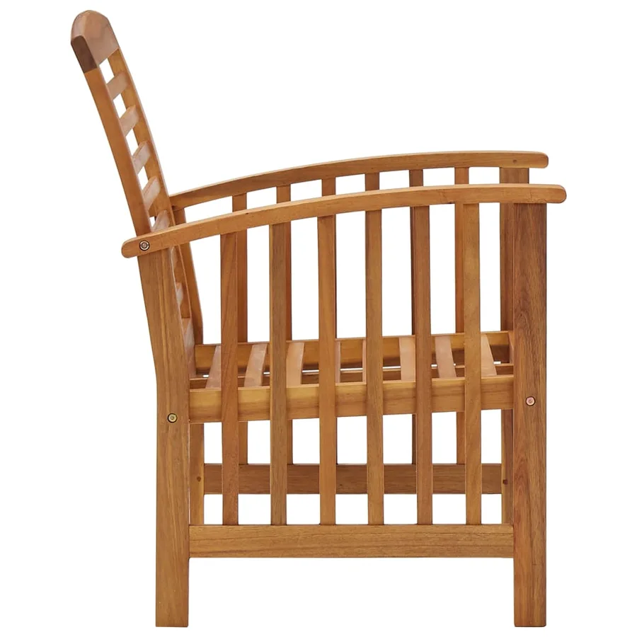 Salon de jardin 5 pcs Bois d'acacia solide - 5