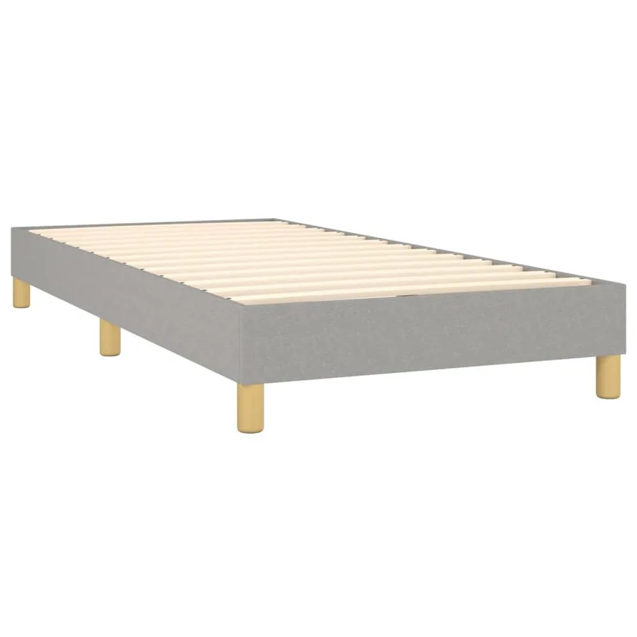 Sommier à lattes de lit avec matelas et LED Gris clair 90x200cm - 5