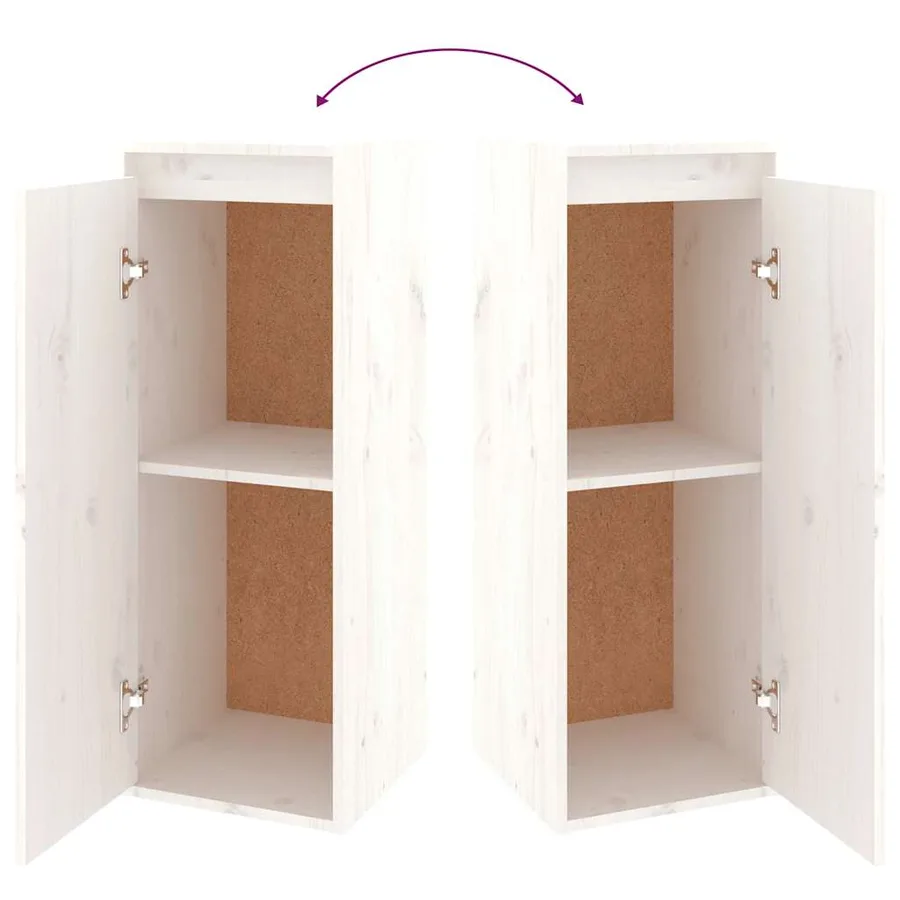 Meubles TV 4 pcs Blanc Bois massif de pin - 10