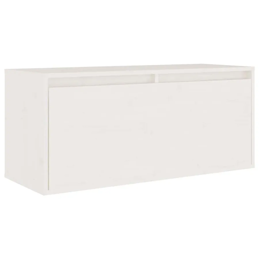 Meubles TV 4 pcs Blanc Bois massif de pin - 5