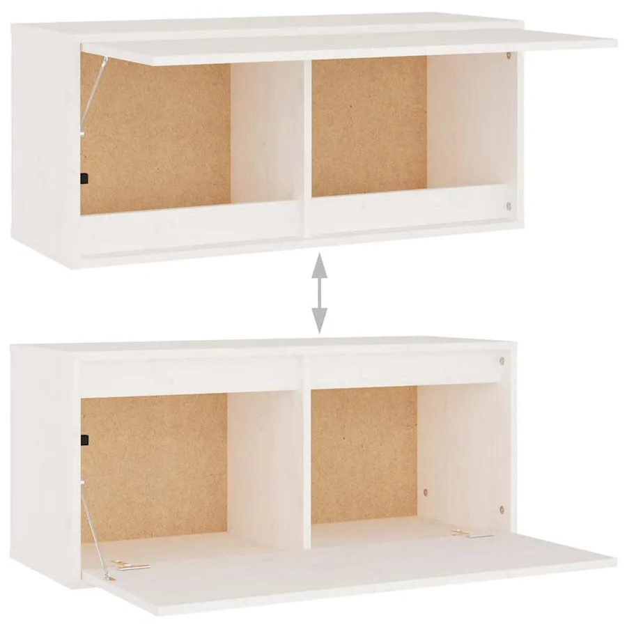Meubles TV 4 pcs Blanc Bois massif de pin - 6