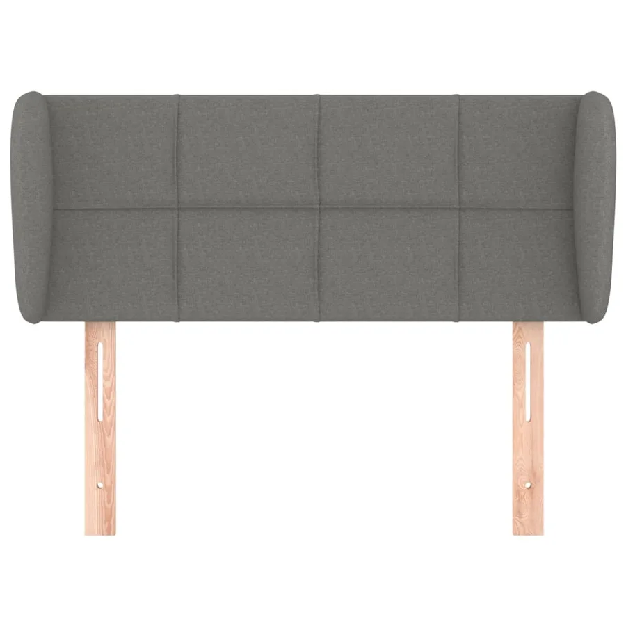 Tête de lit avec oreilles Gris foncé 103x23x78/88 cm Tissu - 3