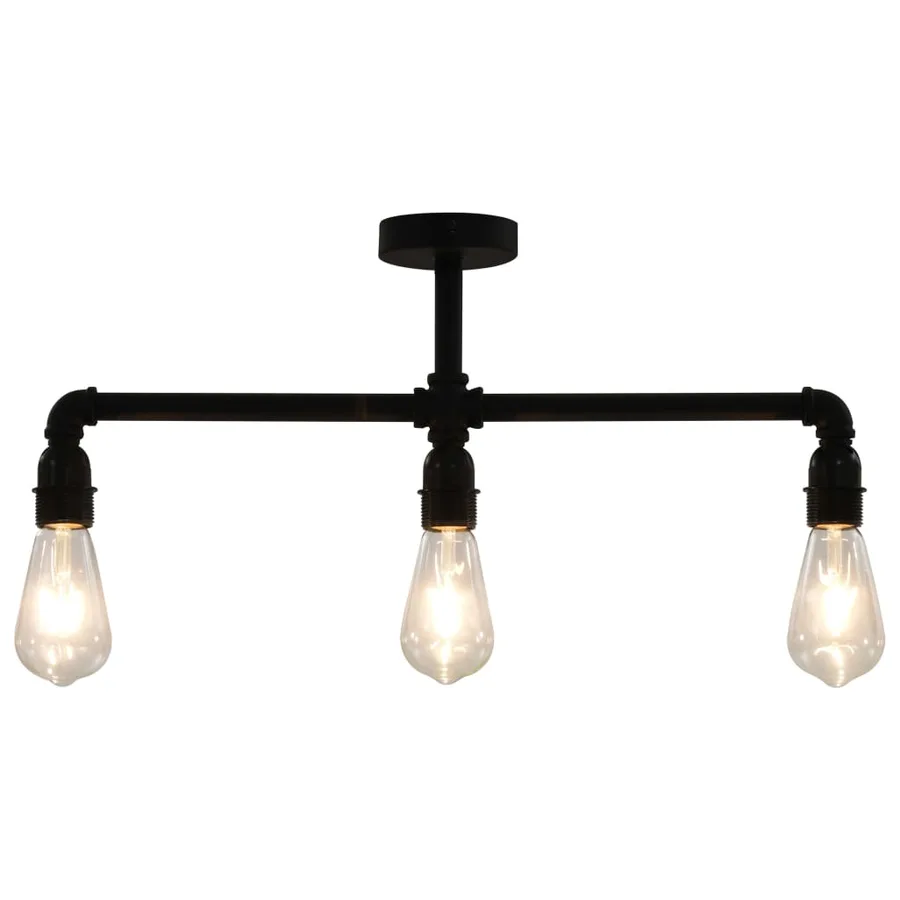 Plafonnier Noir 3 ampoules E27 - 2