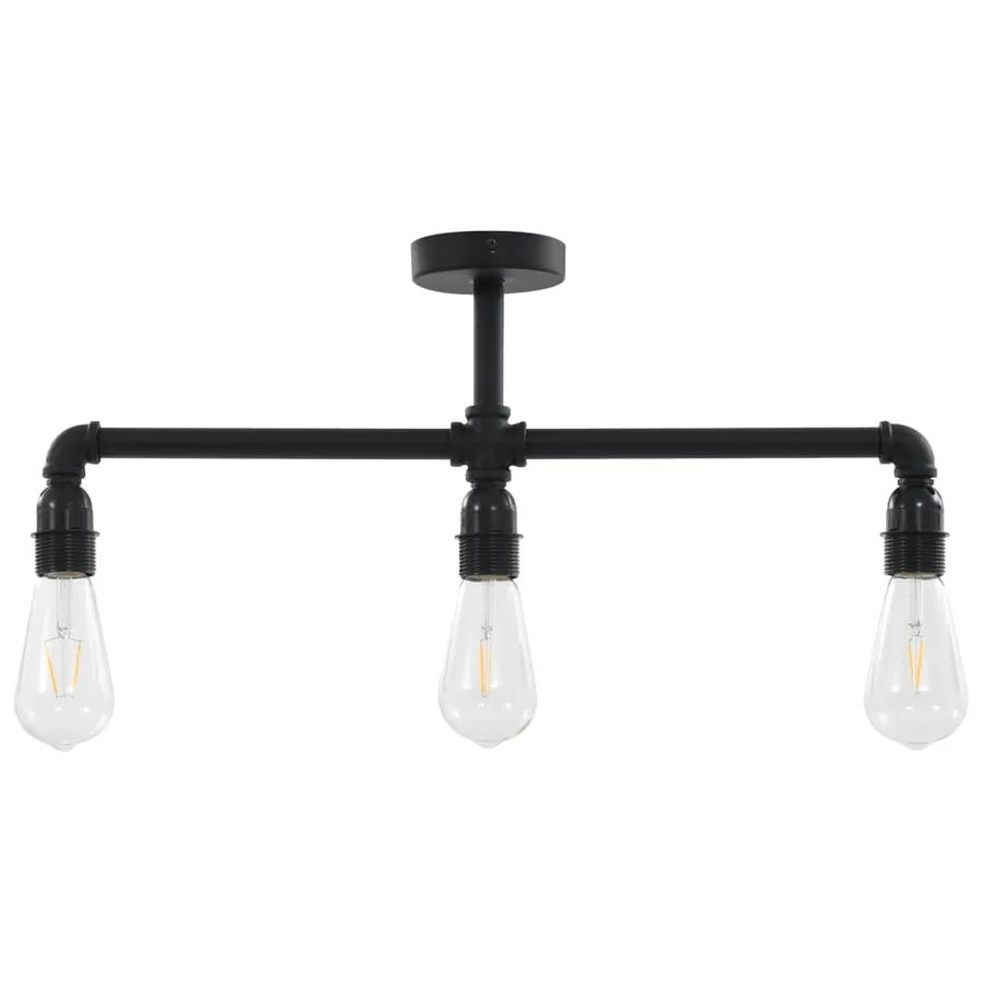 Plafonnier Noir 3 ampoules E27 - 3