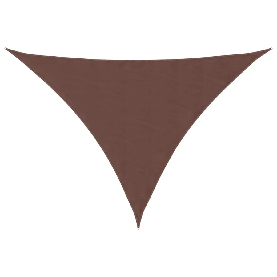 Voile de parasol tissu oxford triangulaire 5x5x6 m marron - 2