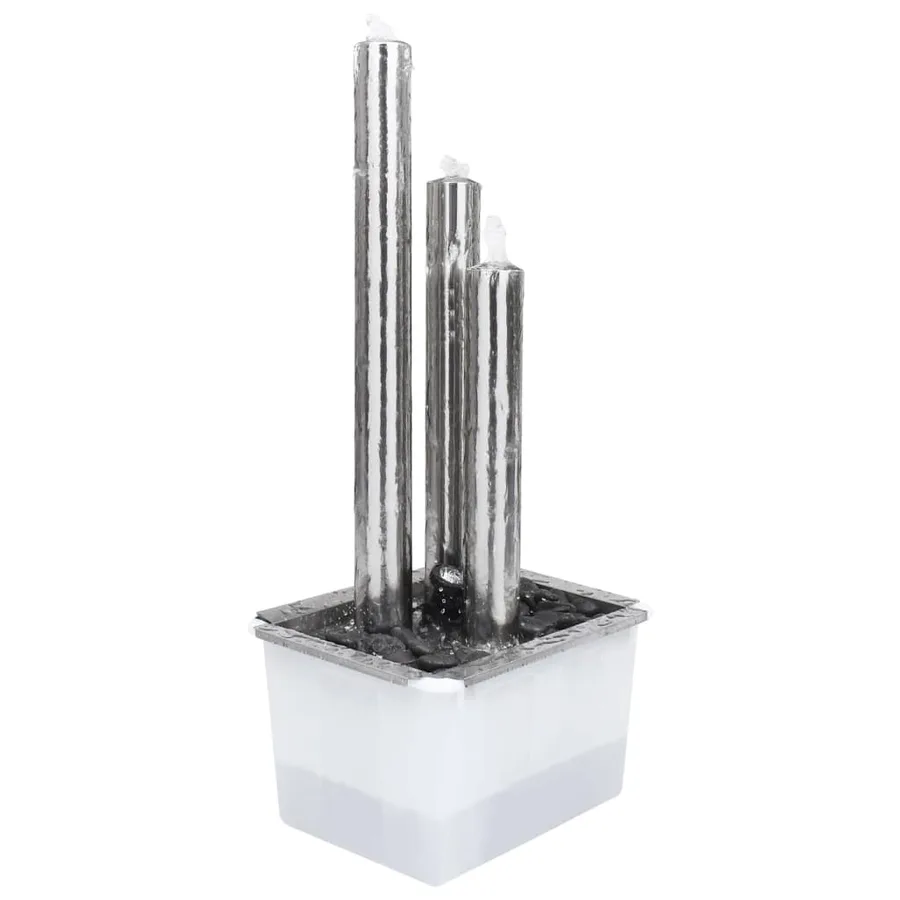 Fontaine de jardin Argenté 48x34x88 cm Acier inoxydable - 4