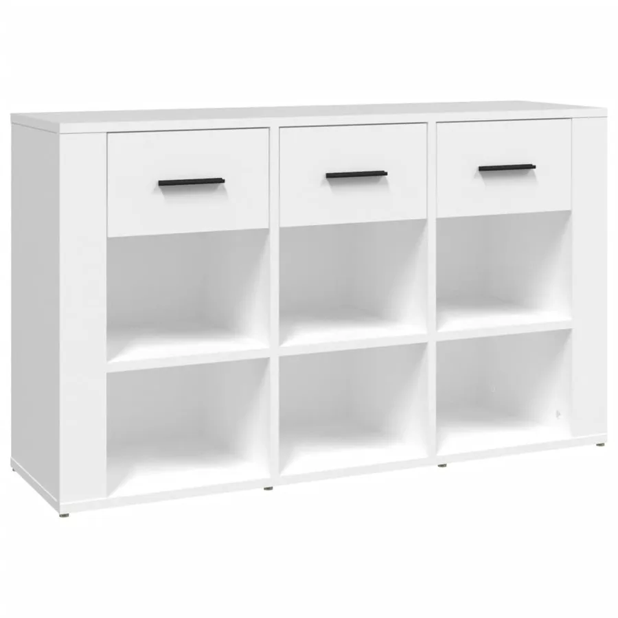 Buffet Blanc 100x30x59,5 cm Bois d'ingénierie - 2