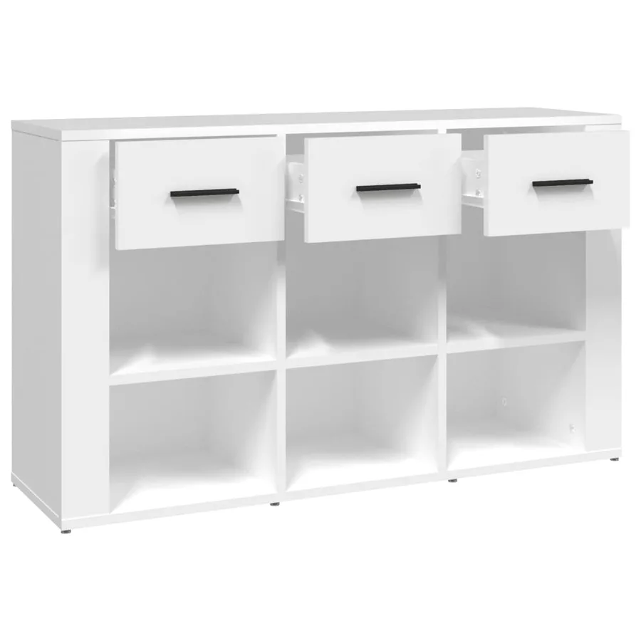 Buffet Blanc 100x30x59,5 cm Bois d'ingénierie - 8
