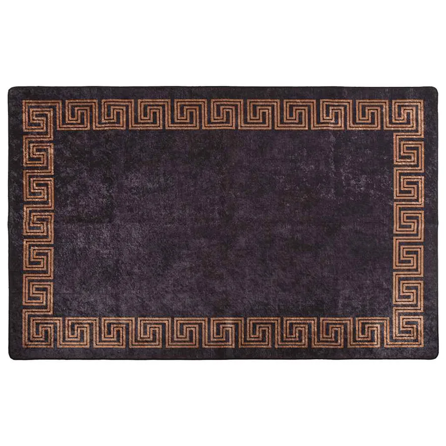 Tapis lavable 160x230 cm noir et doré - 2