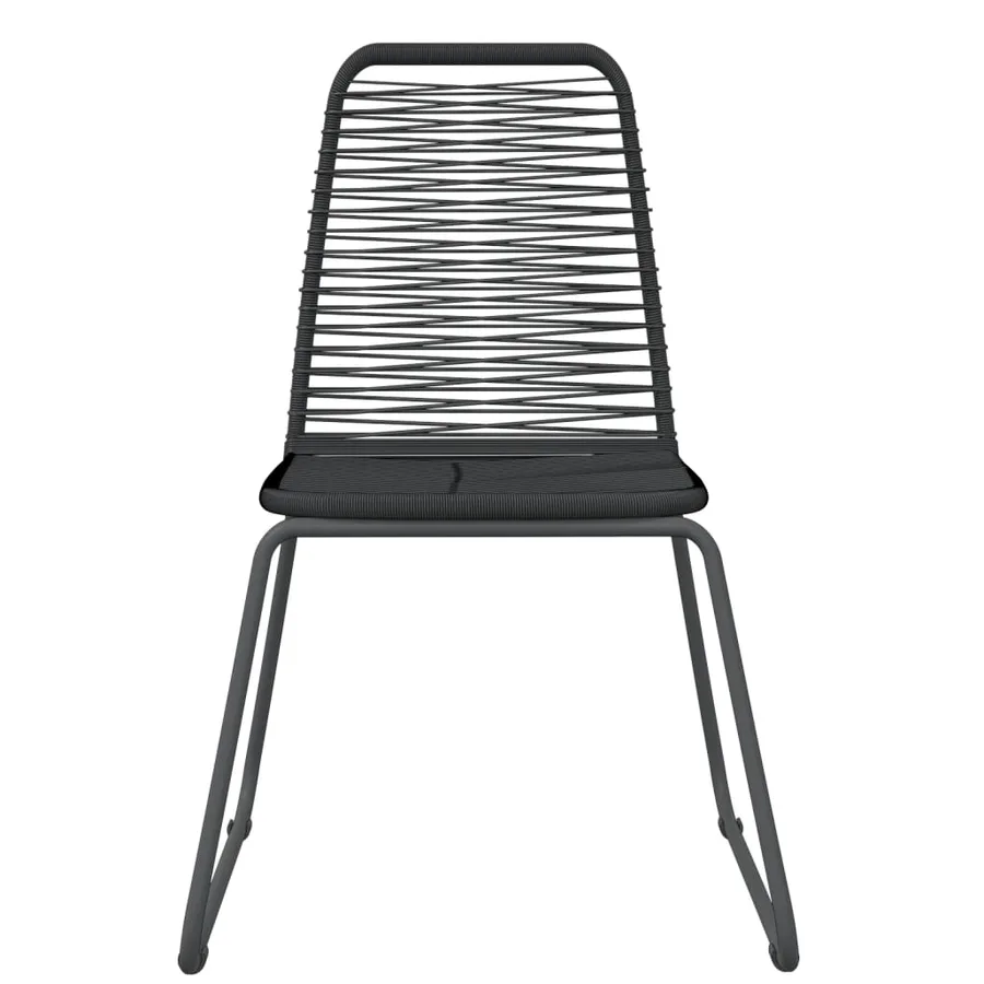 Ensemble à manger de jardin 9 pcs Noir - 4