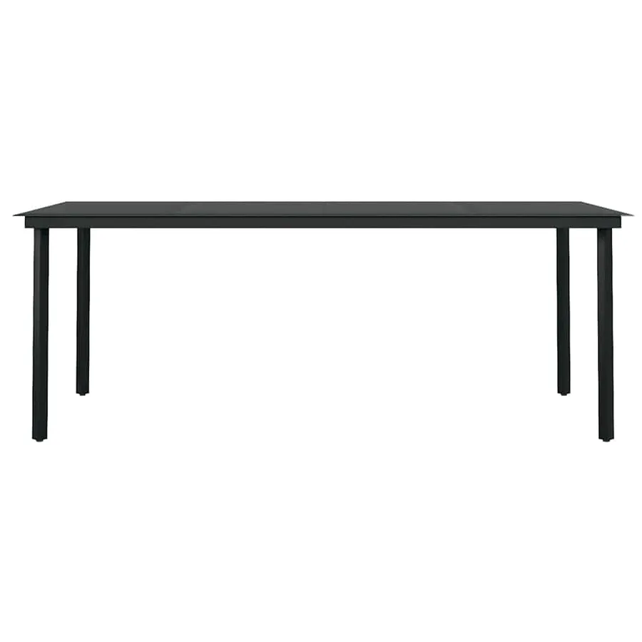 Ensemble à manger de jardin 9 pcs Noir - 6
