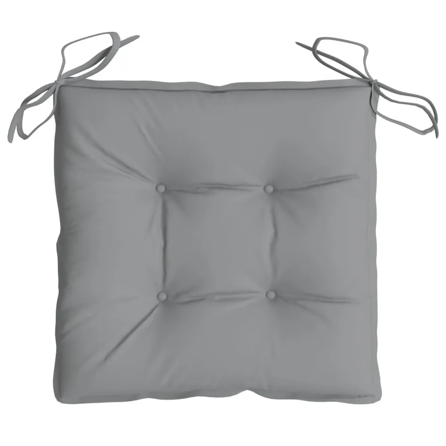 Coussins de chaise lot de 2 gris 40x40x7 cm tissu oxford - 5