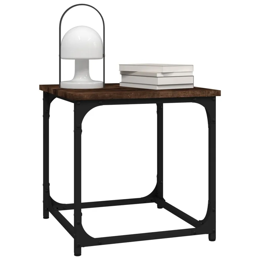 Table d'appoint Chêne fumé 40x40x40 cm Bois d'ingénierie - 4