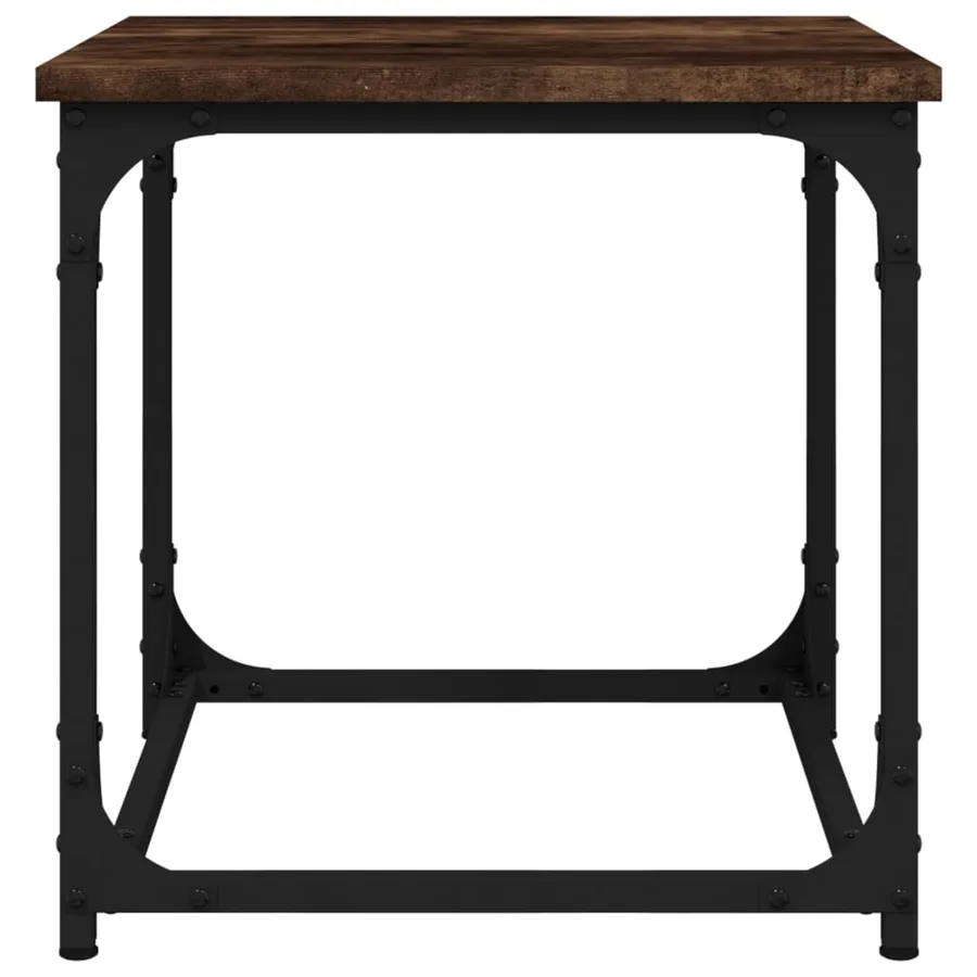 Table d'appoint Chêne fumé 40x40x40 cm Bois d'ingénierie - 5